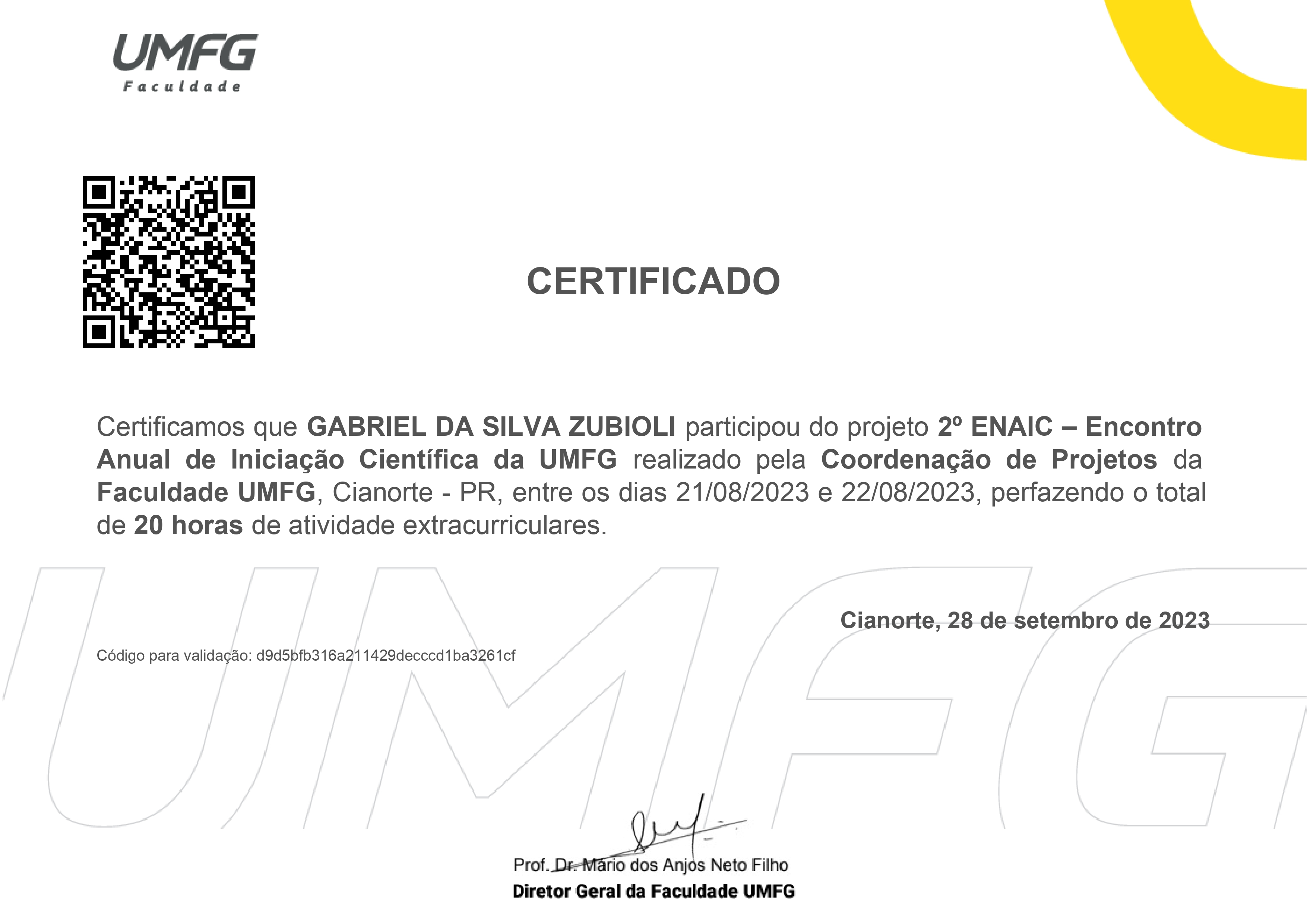 Certificado ENAIC